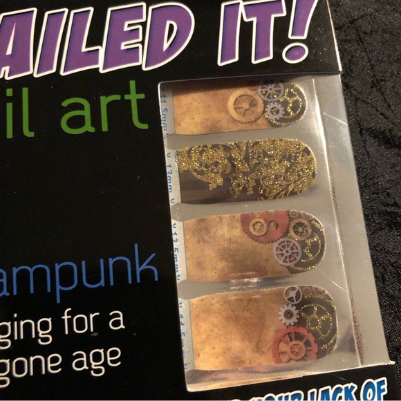 Set of 4 Geek Nail Wrap Art: Tim Burton, Doctor Who, Steampunk new - Picture 14 of 16